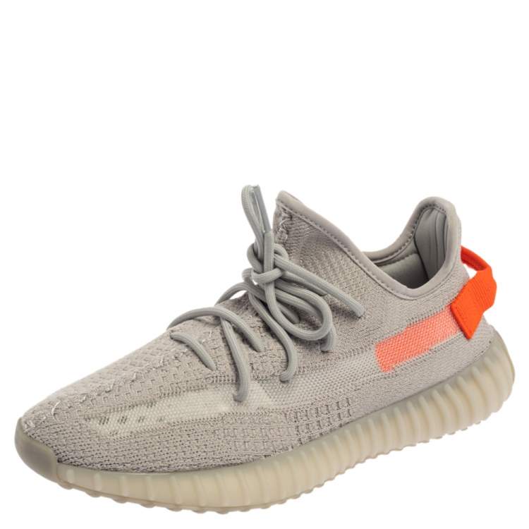 Yeezy x Adidas Grey Cotton Knit Boost 350 V2 Tail Light Sneakers Size 42