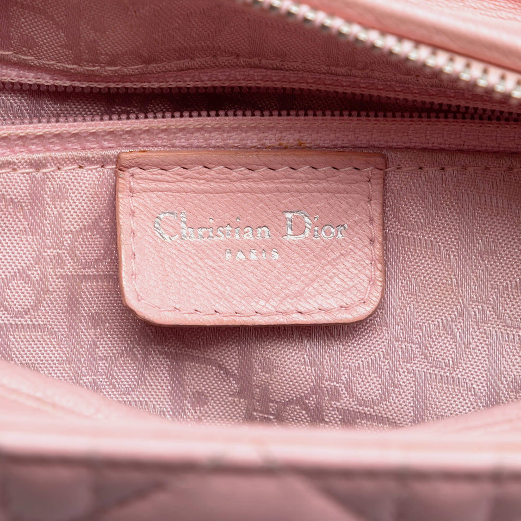 Dior Pink Medium Lambskin Cannage Lady Dior