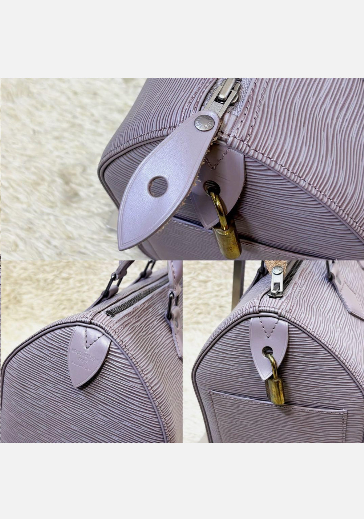 LOUIS VUITTON Epi Speedy 25 Mini Boston Bag Handbag Lilac Purple