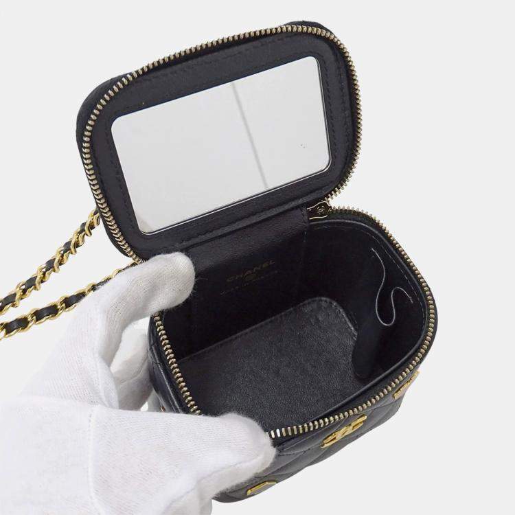 Chanel Coco Casino Black Lambskin Vanity Case