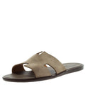 Hermes Light Brown Suede Izmir Sandals Size 43.5