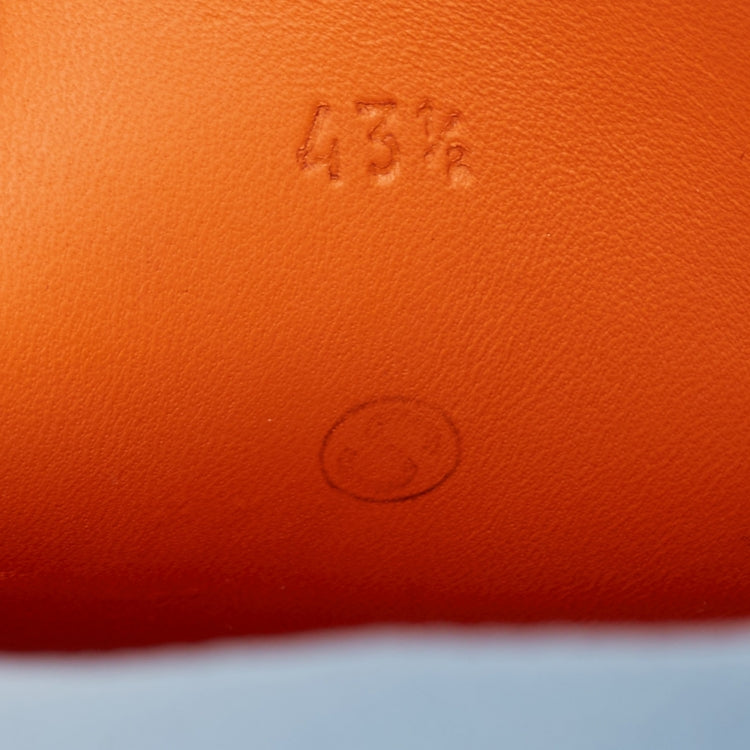 Hermès Blue Leather Irving Loafers Size 43.5