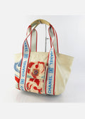 CHANEL Off White Canvas Surf Line Tote Bag