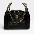 CHANEL 25 SMALL IN BLACK CAVIAR LEATHER WITH GHW