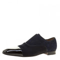 Christian Louboutin Two Tone Suede and Felt Alpha Male Slip On Oxford Loafers Size 43.5