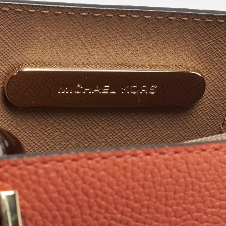 Michael Kors Adele Orange Leather Tote