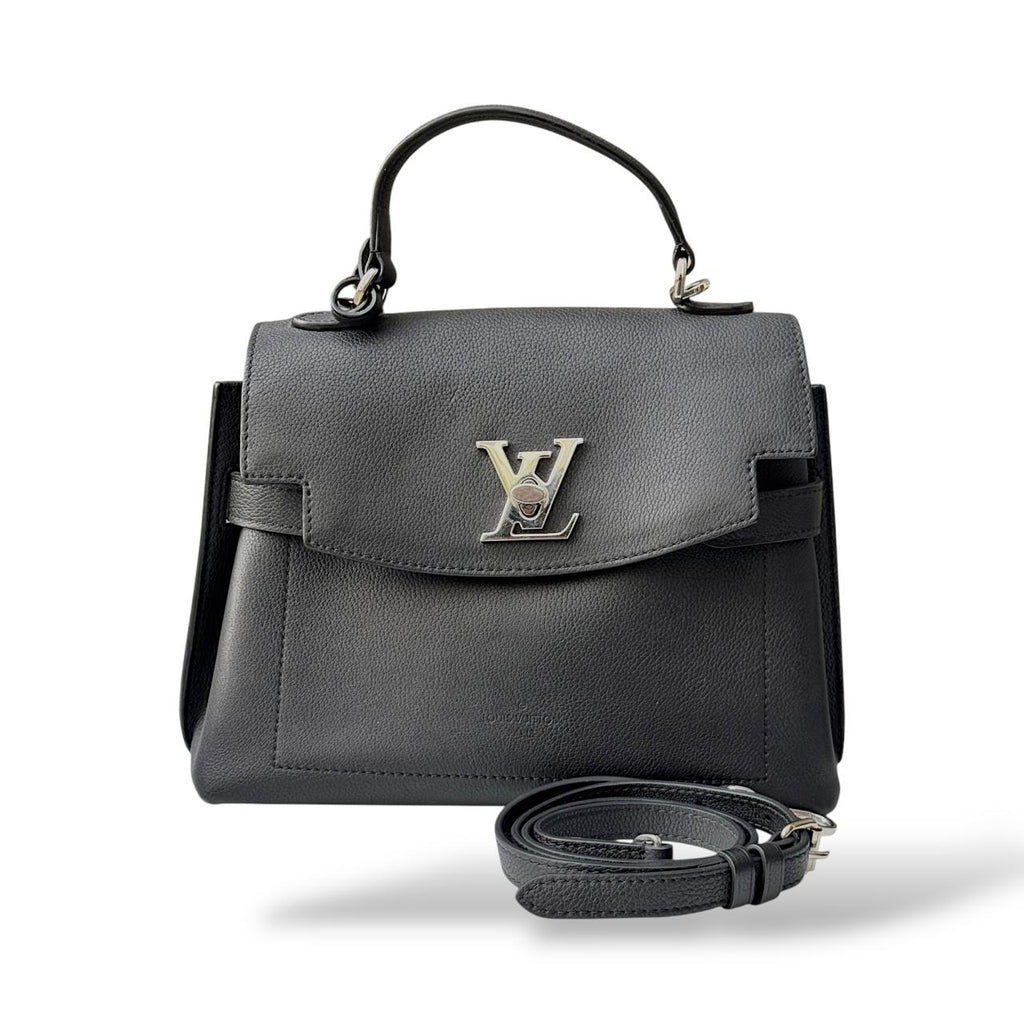 Louis Vuitton Black Leather LockMe Ever BB Bag