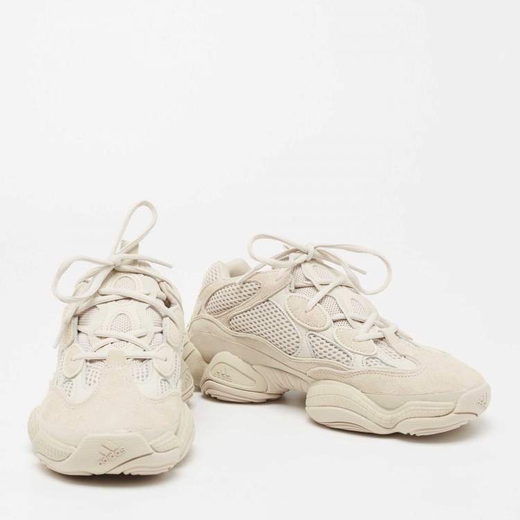 Yeezy x Adidas Off White Mesh And Suede 500 Blush Sneakers Size 42