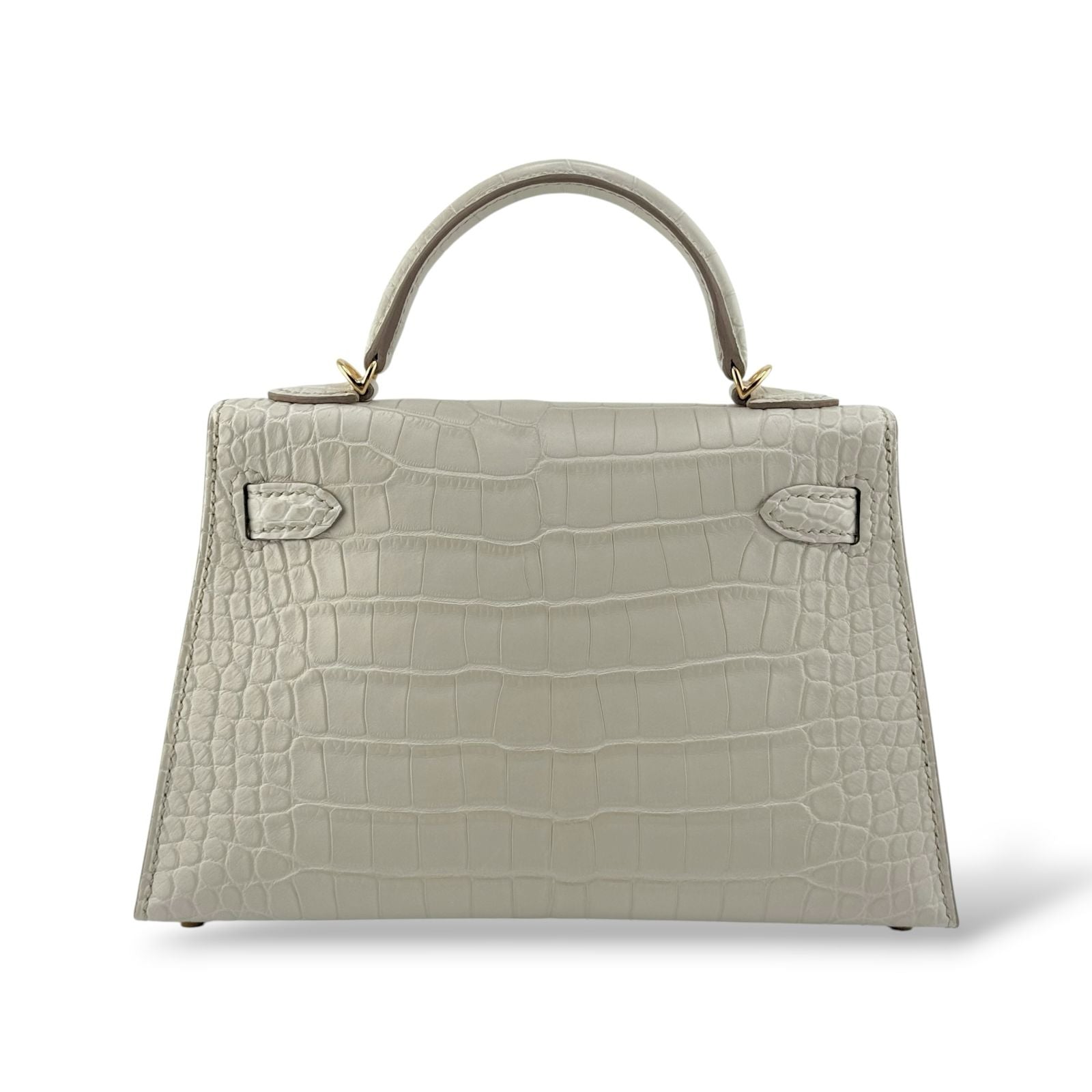 Hermes Kelly Mini Beton Matte Alligator GHW