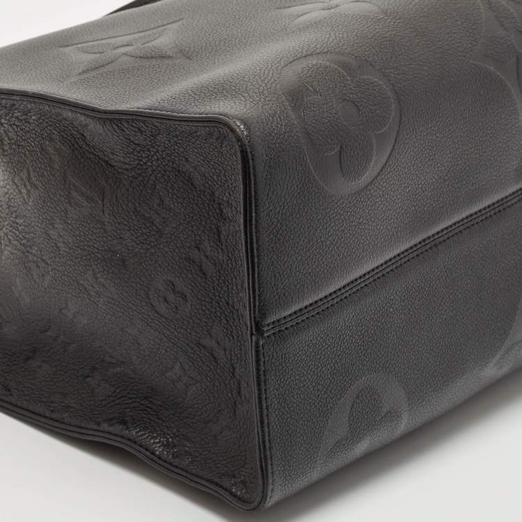 Louis Vuitton Black Monogram Empreinte Leather On The Go GM Bag