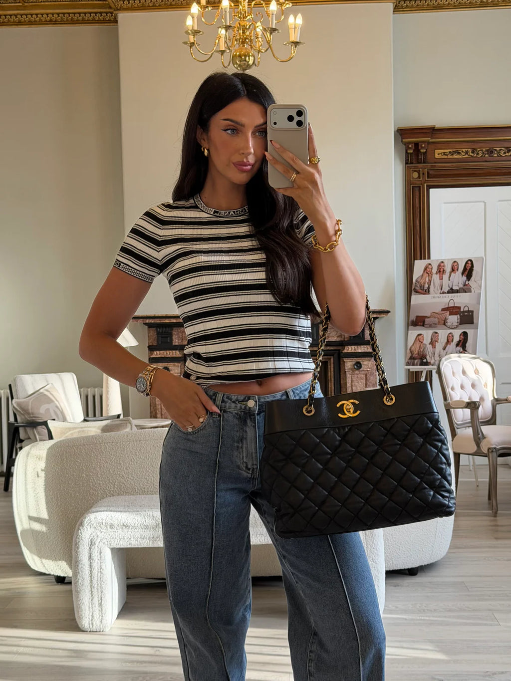 CHANEL MEDIUM SOFT ELEGANCE TOTE BAG
