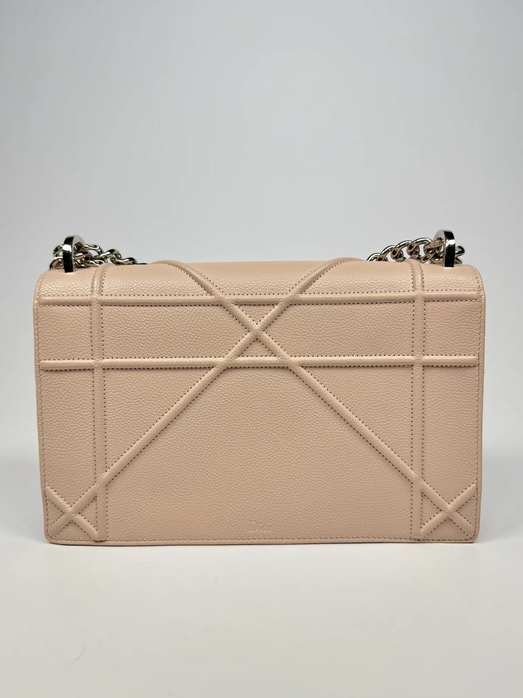 CHRISTIAN DIOR MEDIUM DIORAMA BAG IN BLUSH PINK LEATHER WITH SILVER HARDWARE