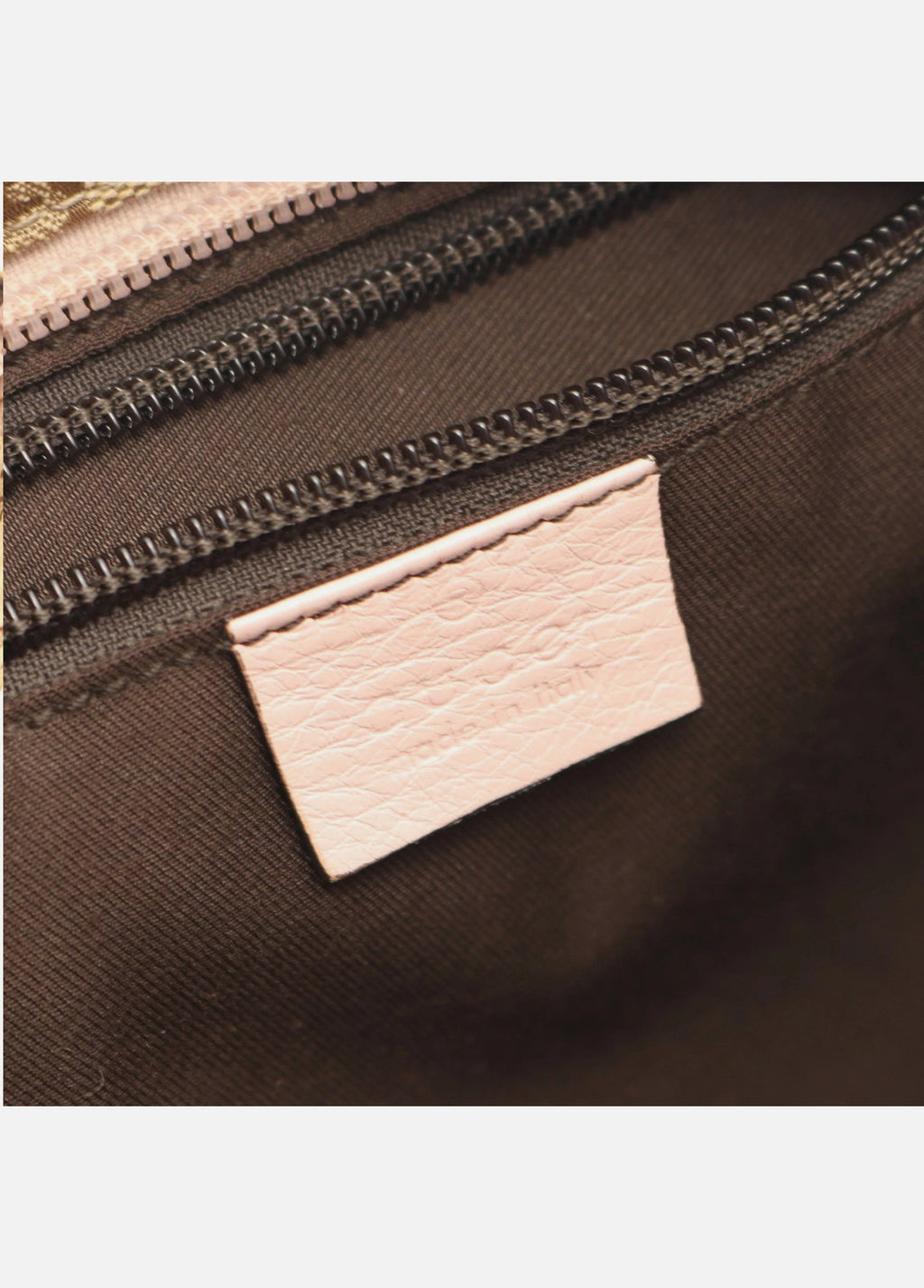 Gucci GG Canvas Leather Shoulder Bag Beige Pink