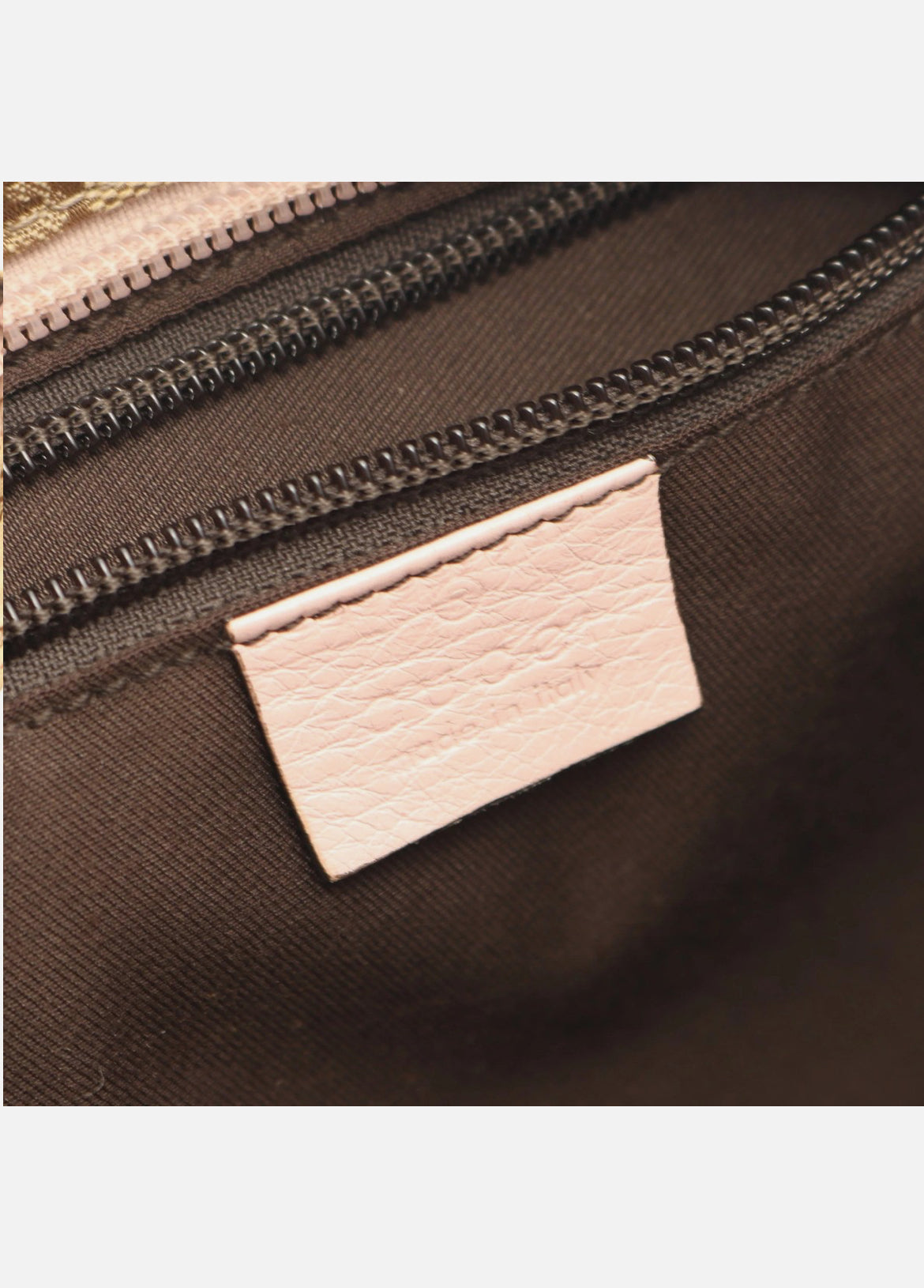 Gucci GG Canvas Leather Shoulder Bag Beige Pink