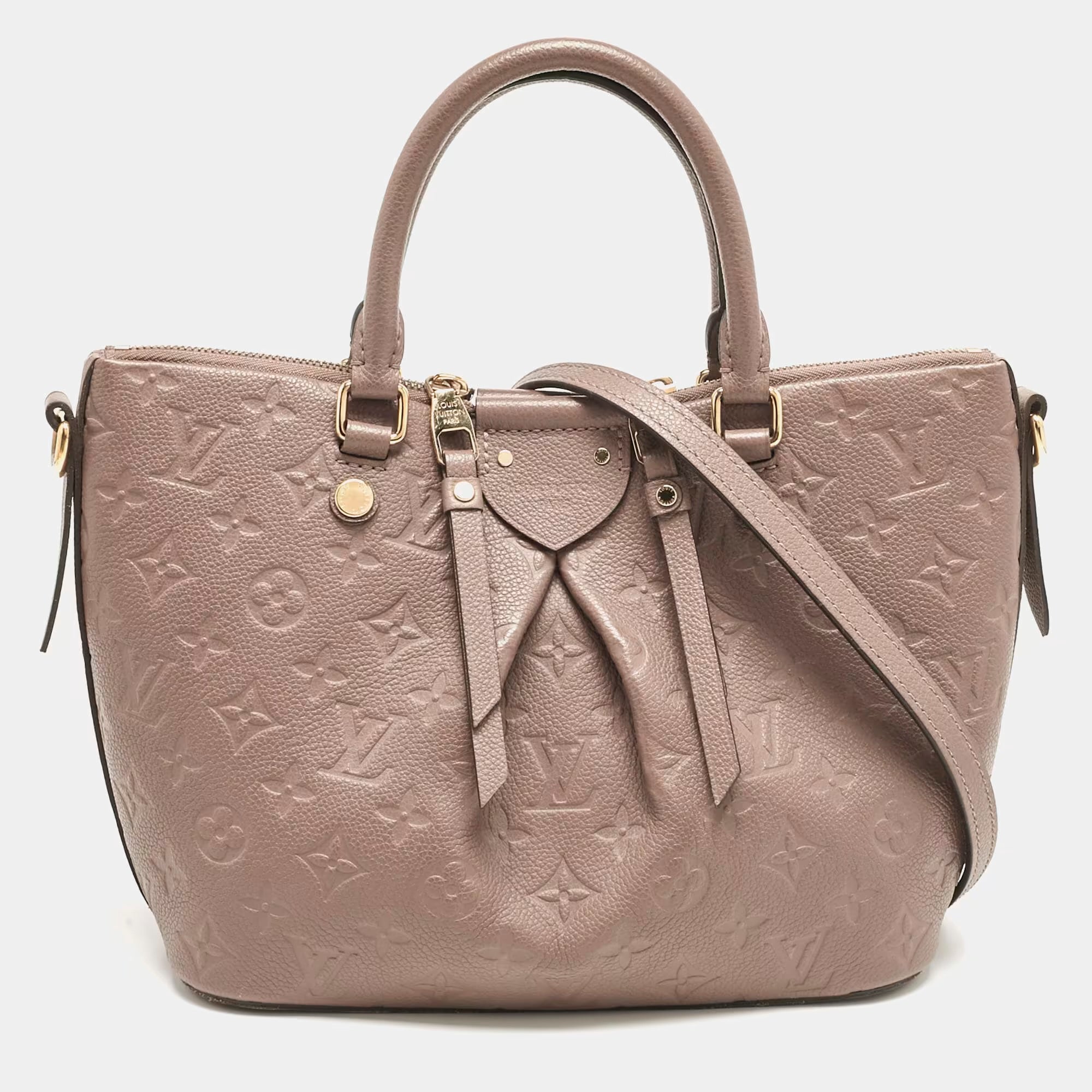Louis Vuitton Beige Monogram Empreinte Leather Mazarine PM Bag