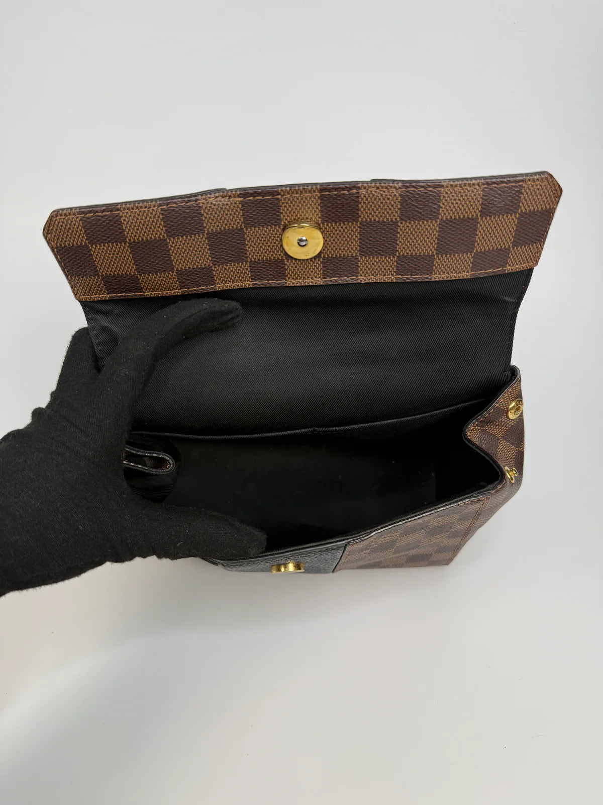 LOUIS VUITTON BOND STREET BB IN DAMIER EBENE WITH GOLD HARDWARE