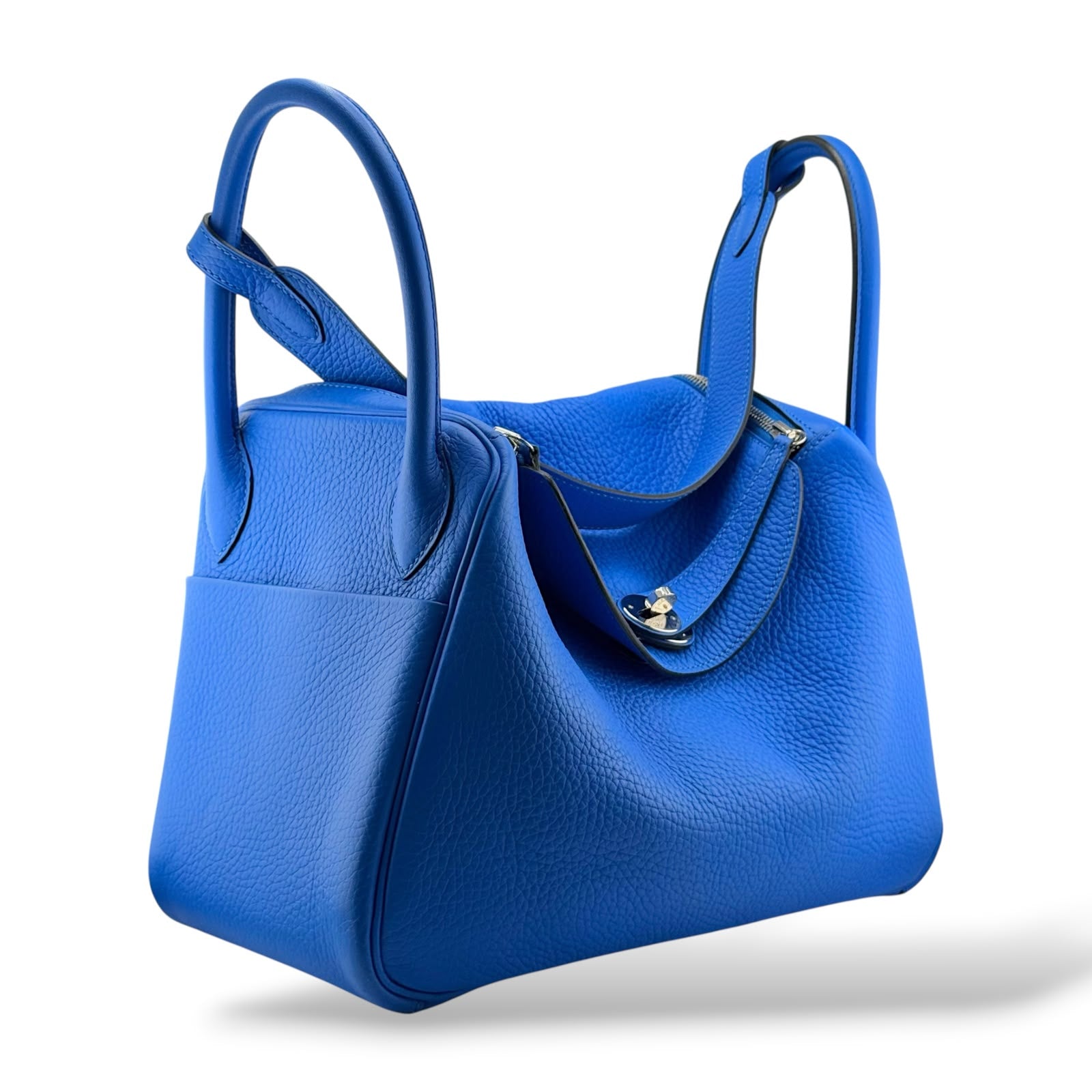 Hermès Lindy 30 Bleu Zanzibar Clemence PHW