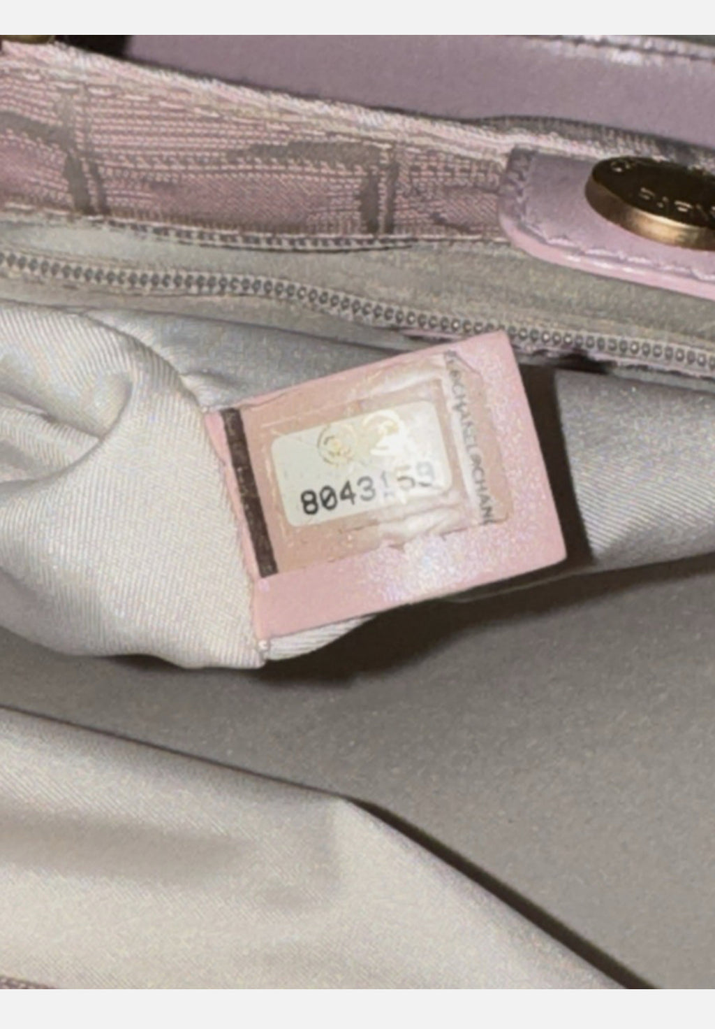 CHANEL Pink New Travel Line Jacquard CC Tote Bag
