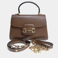 Gucci Brown Leather Horsebit 1955 Tote And Shoulder Bag