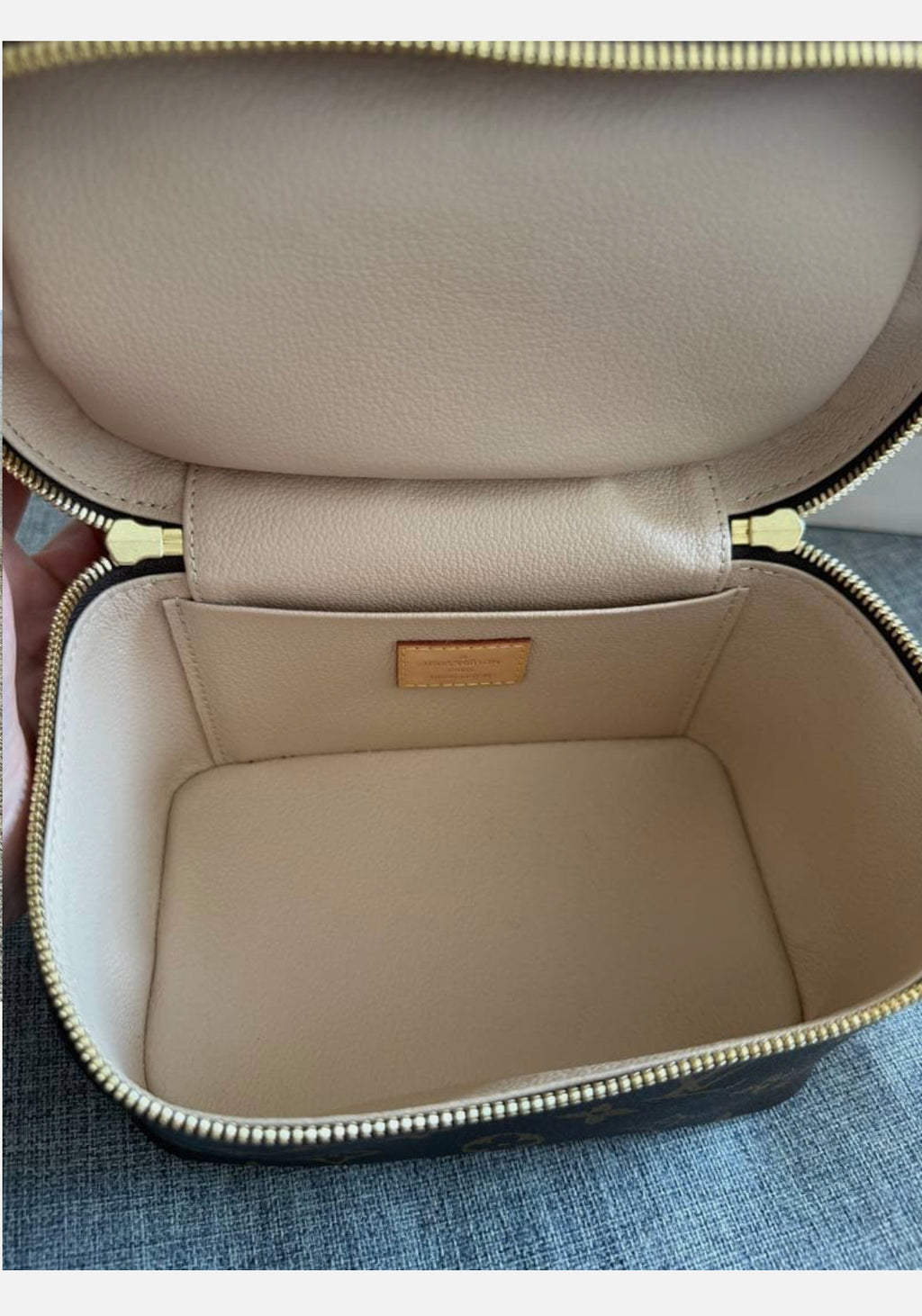 LOUIS VUITTON Mini Monogram Vanity Case Bag Pouch Brown