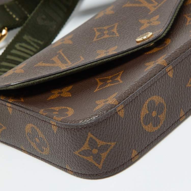 Louis Vuitton Khaki Monogram Canvas Félicie Strap & Go Bag
