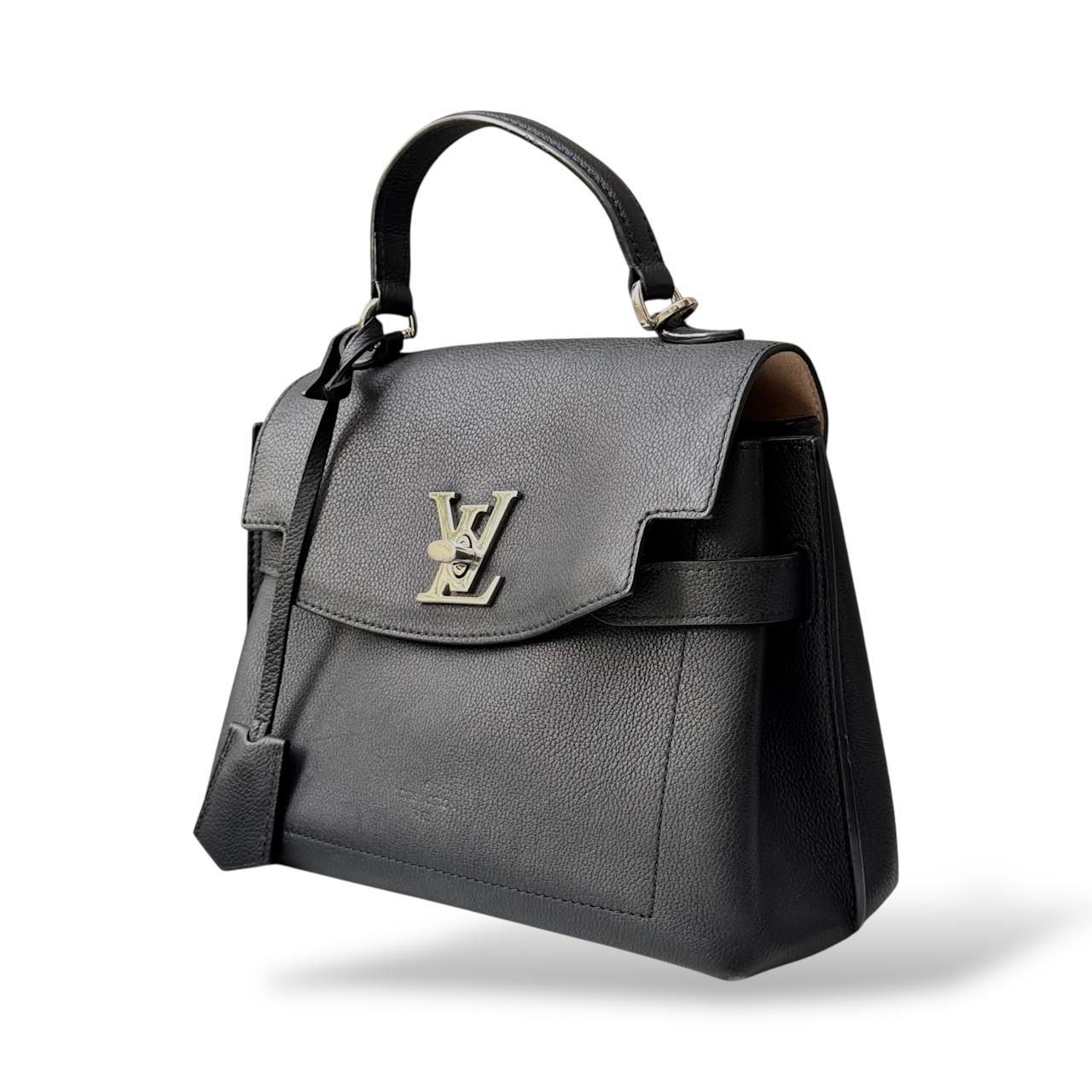 Louis Vuitton Black Leather LockMe Ever BB Bag