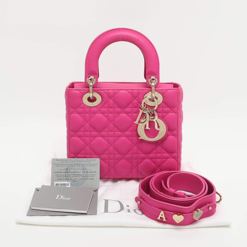 Dior Lady Dior My ABCDior Small Pink Cannage Leather Tote