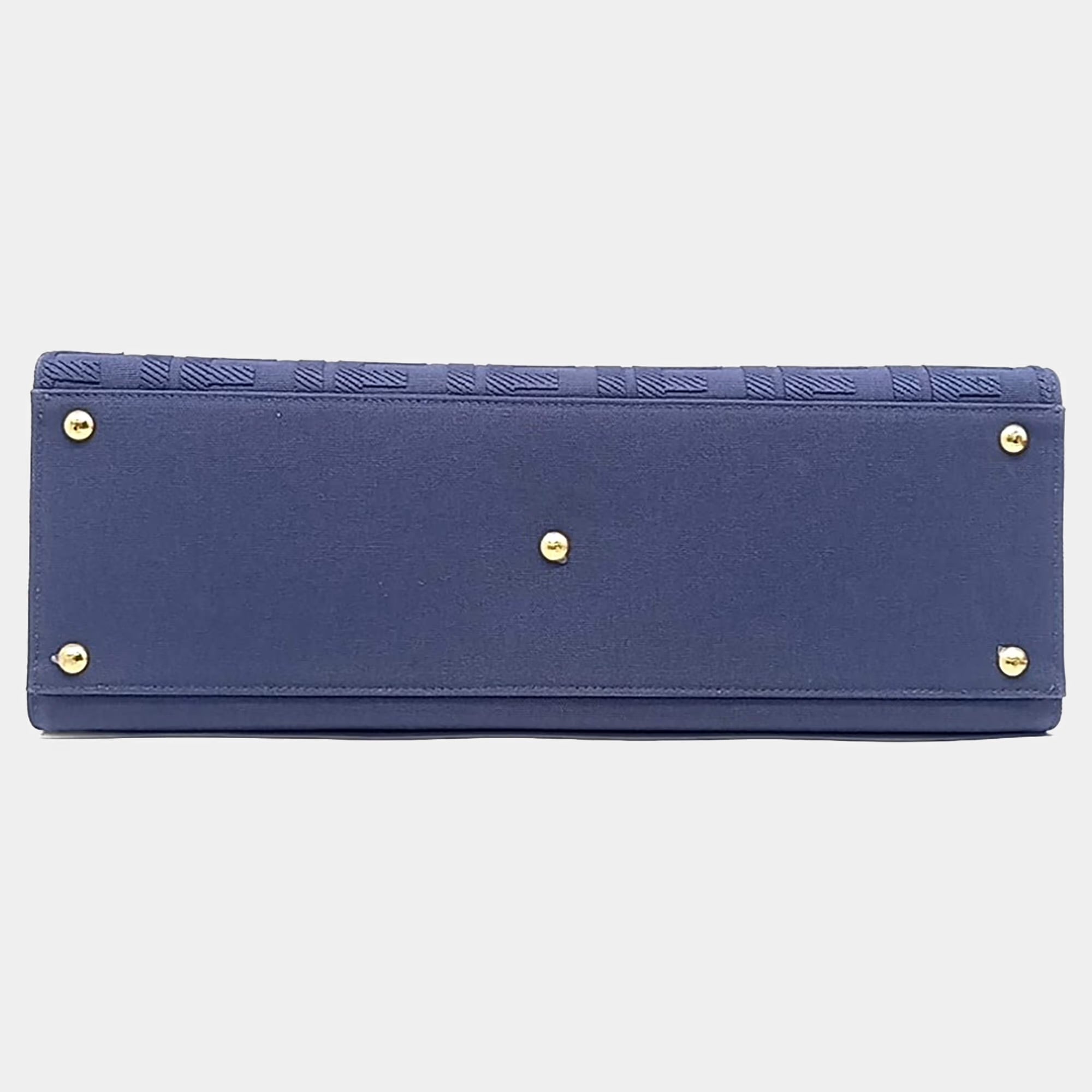 Fendi Leather Blue Peekaboo X Medium