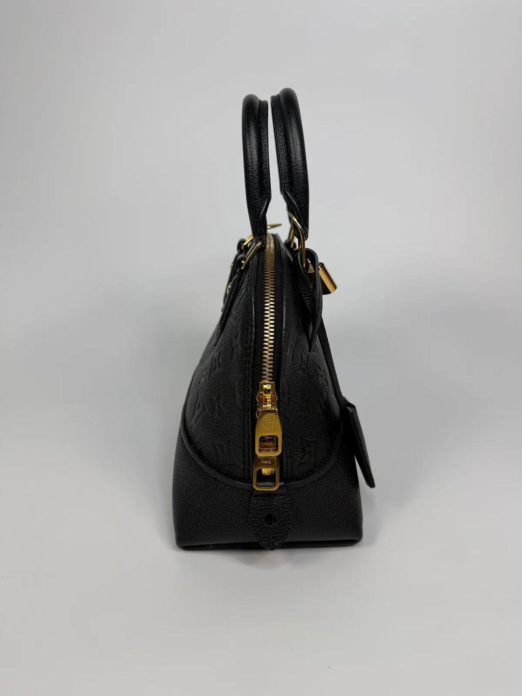 LOUIS VUITTON ALMA BB IN EMPREINTE BLACK MONOGRAM WITH GOLD HARDWARE