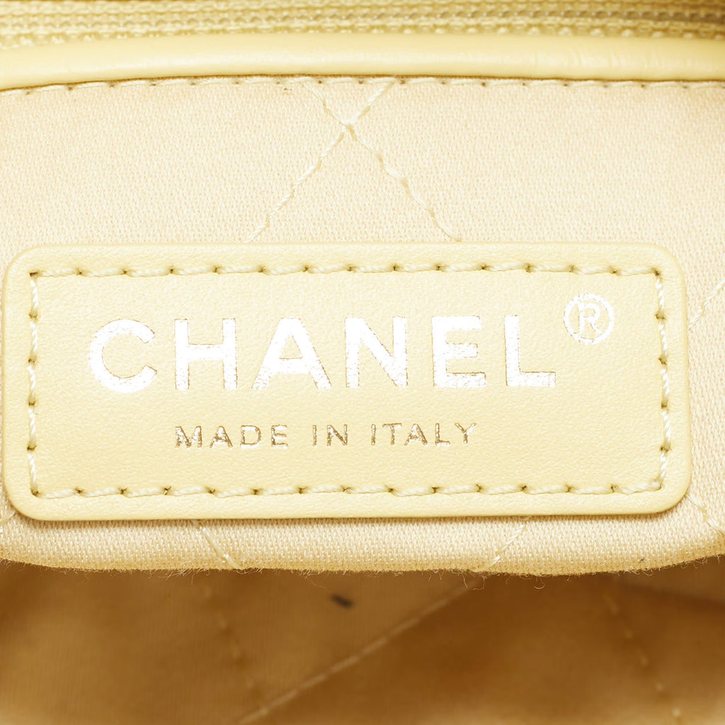 Chanel 22 Medium Yellow Quilted Caviar Leather Bag