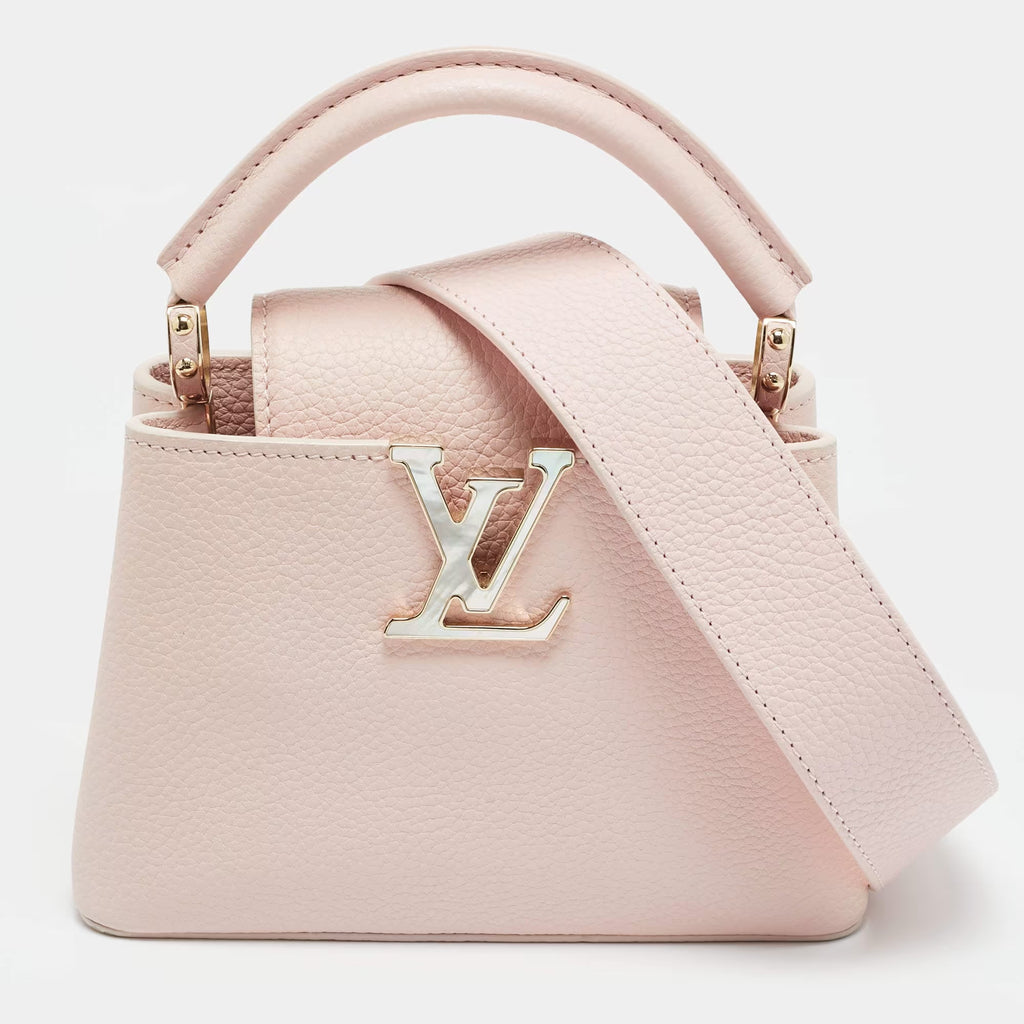Louis Vuitton Capucines Mini Pink Taurillon Leather Top Handle Bag