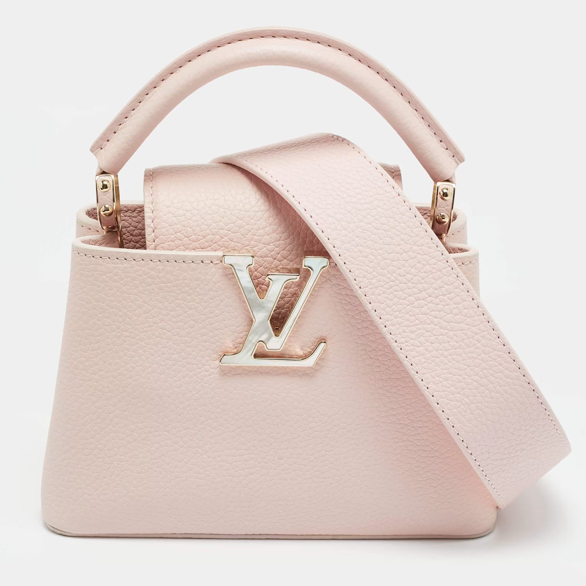 Louis Vuitton Capucines Mini Pink Taurillon Leather Top Handle Bag