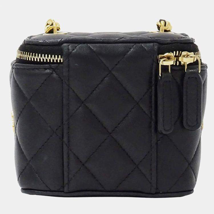 Chanel Coco Casino Black Lambskin Vanity Case