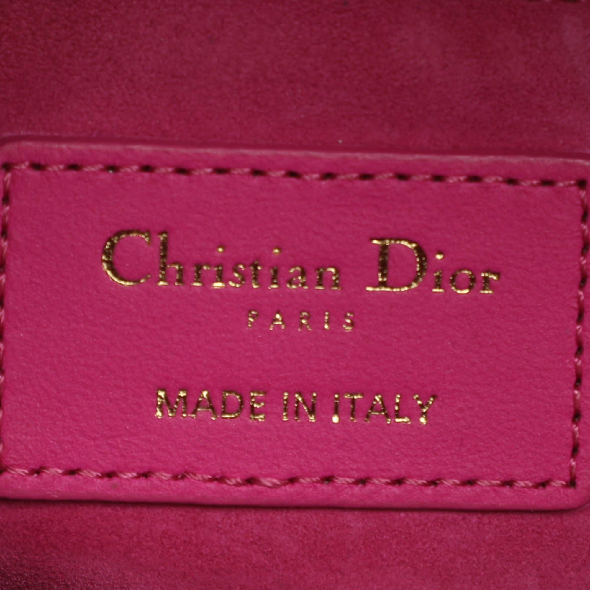 Dior Lady Dior My ABCDior Small Pink Cannage Leather Tote
