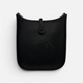 HERMÈS EVELYNE TPM BLACK CLEMENCE LEATHER GOLD HARDWARE
