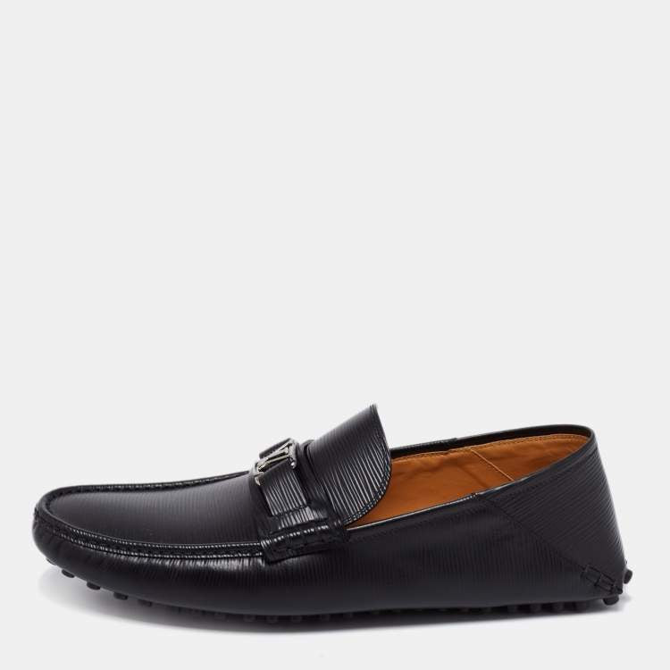 Louis Vuitton Black Epi Leather Major Loafers Size 44.5