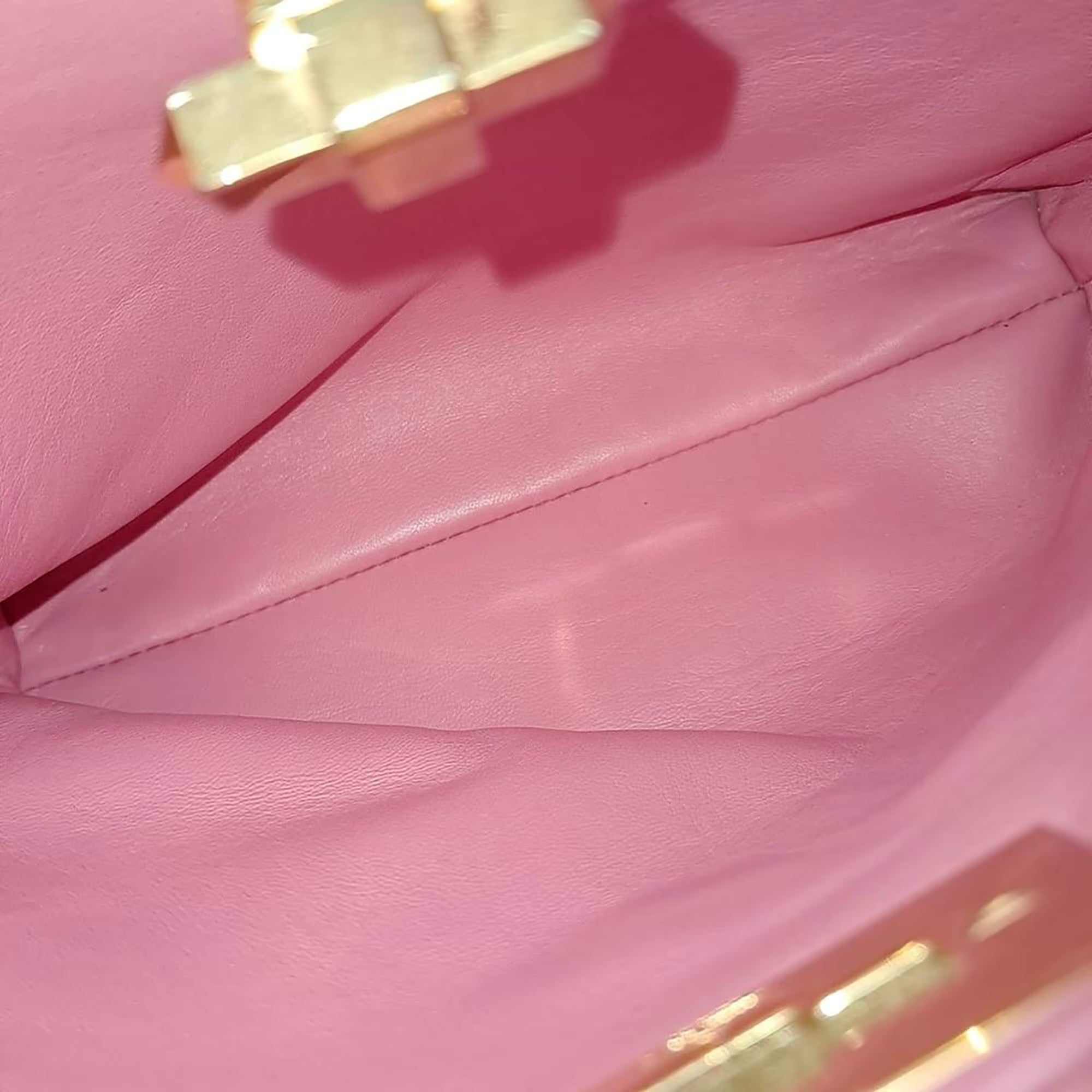 Valentino Pink Leather Rockstud Tote and Shoulder Bag