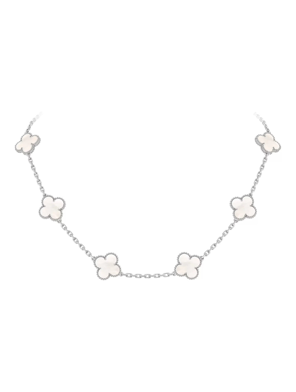 Van Cleef And Arpels Vintage Alhambra 10 Motifs Necklace