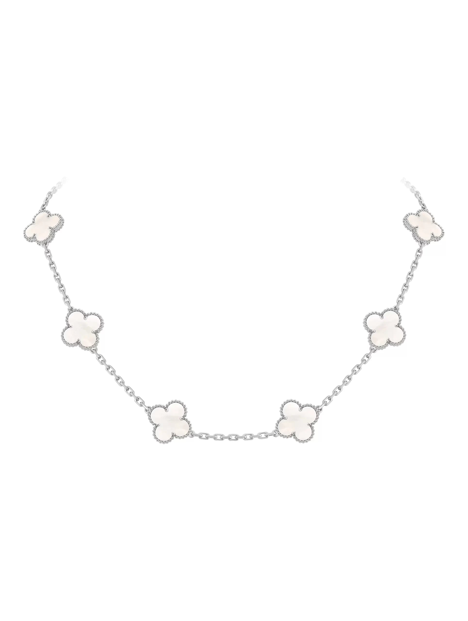 Van Cleef And Arpels Vintage Alhambra 10 Motifs Necklace
