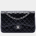 Chanel Black Jumbo Classic Lambskin Double Flap