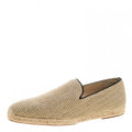 Christian Louboutin Beige Woven Raffia Relax Espadrilles Size 45