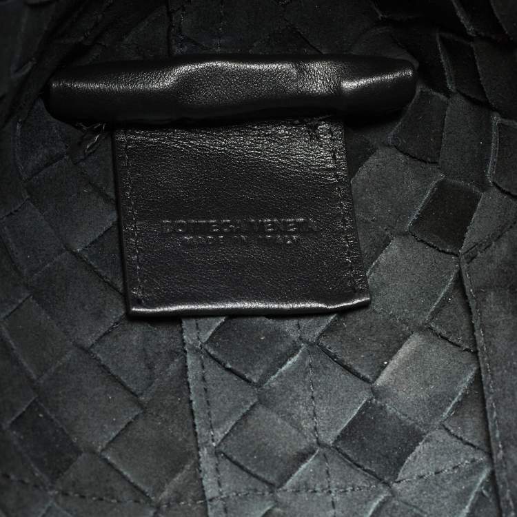 Bottega Veneta Black Intrecciato Leather Slim Briefcase