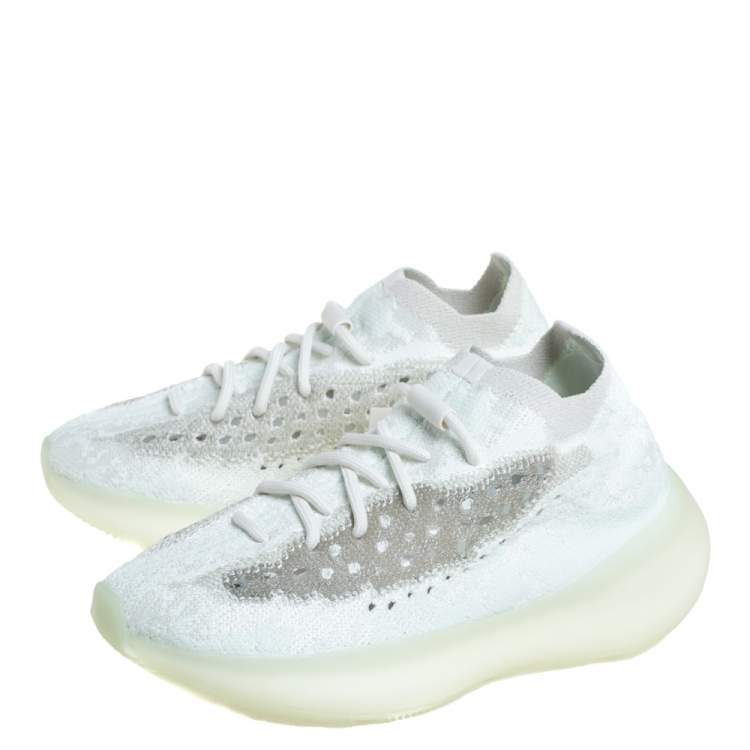 Yeezy x adidas Mint Green Knit Fabric Boost 380 Calcite Glow Sneakers Size 37 1/3