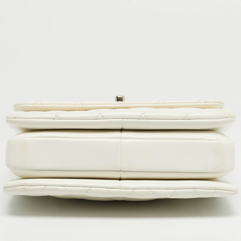 Chanel White Quilted Leather Mini Trendy CC Flap Bag