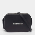 Balenciaga Everyday Small Black Leather Camera Crossbody Bag