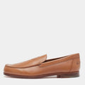 Hermès Brown Leather Slip On Loafers Size 44