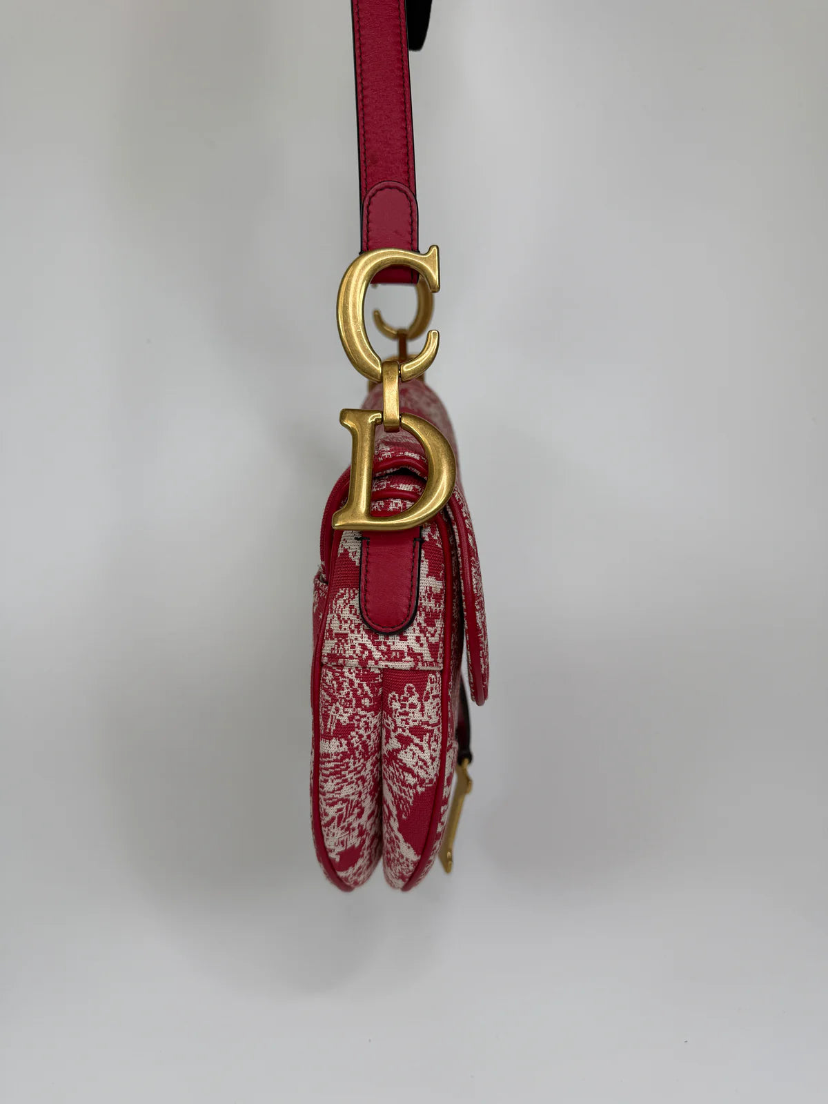 CHRISTIAN DIOR RED RAINFOREST SADDLE BAG
