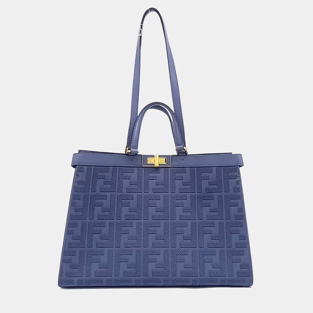 Fendi Leather Blue Peekaboo X Medium