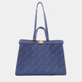 Fendi Leather Blue Peekaboo X Medium