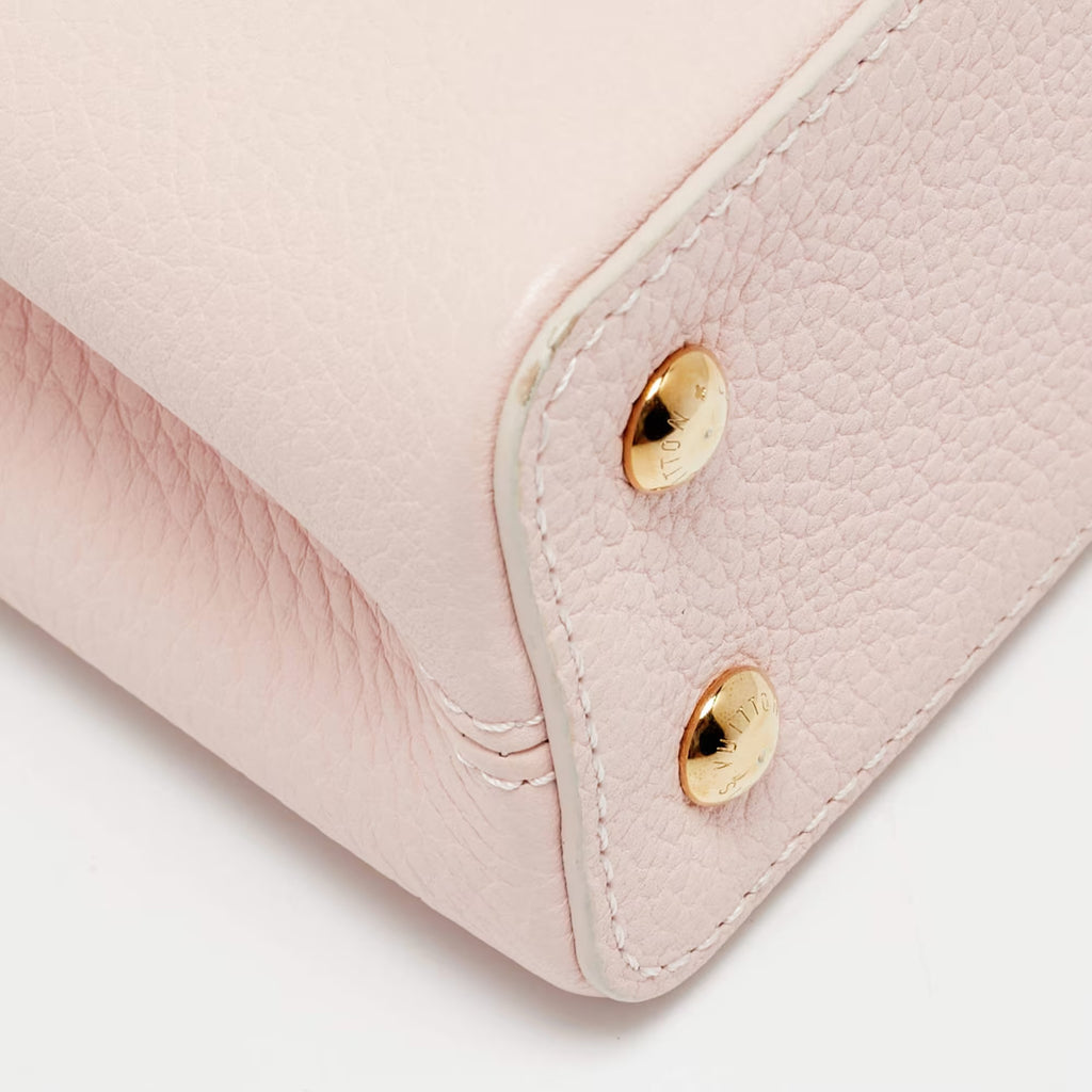 Louis Vuitton Capucines Mini Pink Taurillon Leather Top Handle Bag